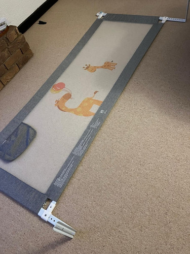Grey mesh toddler bed rail - grey,