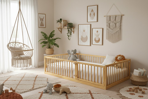 Montessori floor toddler bed - floor,