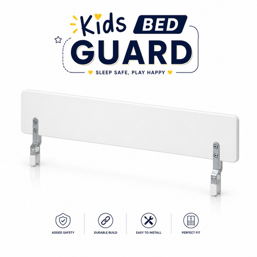 White bed guard - white,