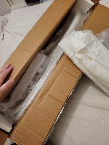 White bed rail guard - white,